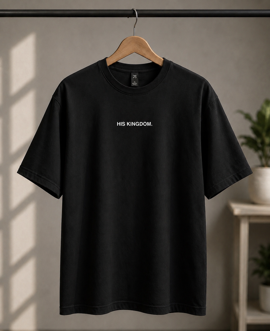 His Kingdom Heavy Tee (Unisex) - Black