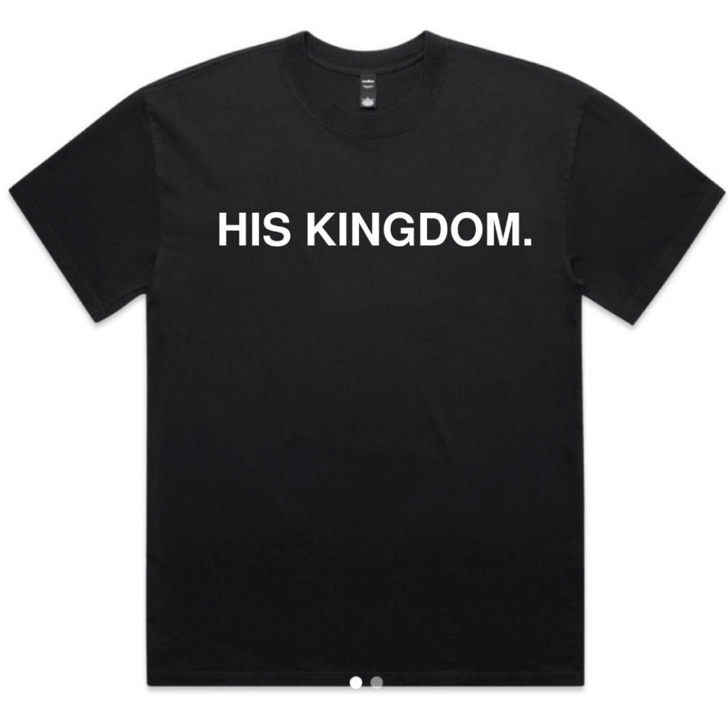 His Kingdom Faded Black Tee (-2")