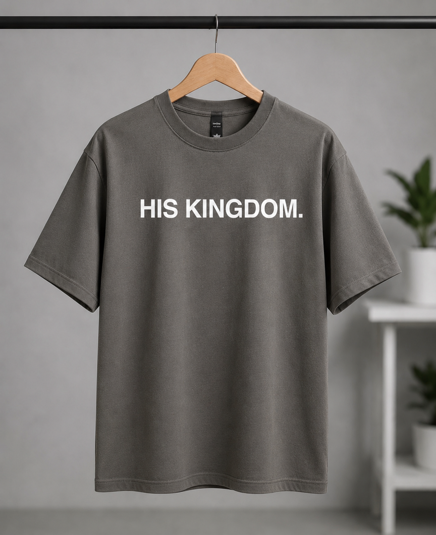 His Kingdom Faded Gray Tee (-2")